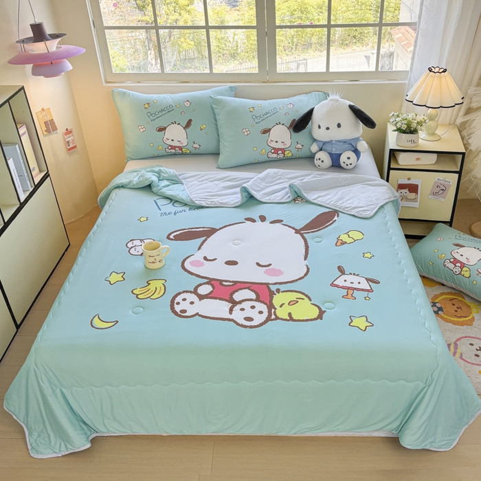 91家纺网 家纺一手货源 找家纺 花满路 2025新款儿童针织棉夏被-大床图 卡帕狗