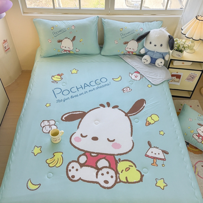 91家纺网 家纺一手货源 找家纺 花满路 2025新款儿童针织棉夏被-大床图 卡帕狗