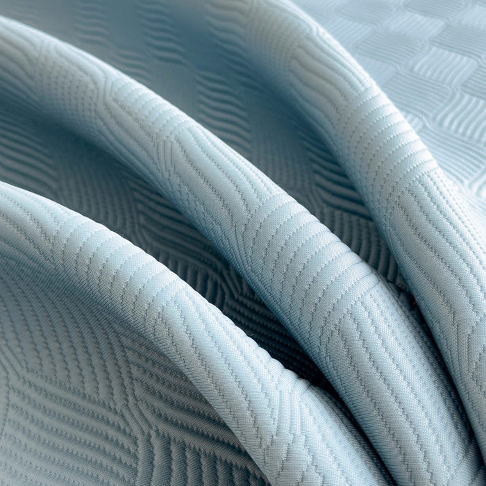 91家纺网 家纺一手货源 找家纺 席世家 2025春夏新款430g凉感豆豆床裙席凉席席子-幻影系列 幻影-星雾蓝