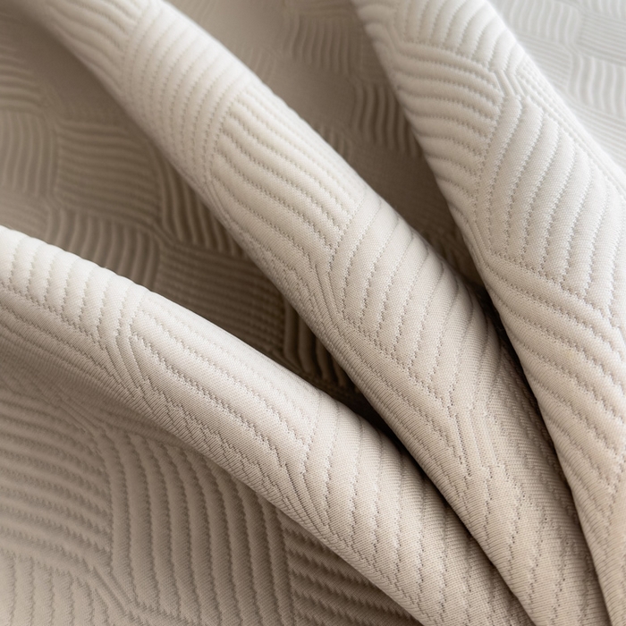 91家纺网 家纺一手货源 找家纺 席世家 2025春夏新款430g凉感豆豆床裙席凉席席子-幻影系列 幻影-米灰