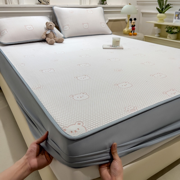 91家纺网 家纺一手货源 找家纺 （总）席世家 2025春夏新款冰豆豆花卉卡通凉席席子