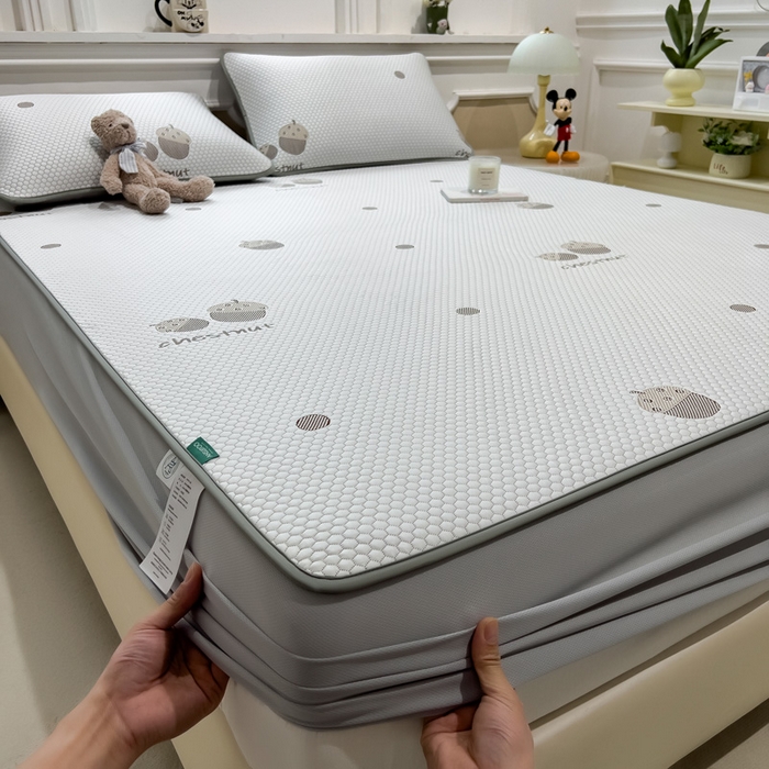 91家纺网 家纺一手货源 找家纺 （总）席世家 2025春夏新款冰豆豆花卉卡通凉席席子