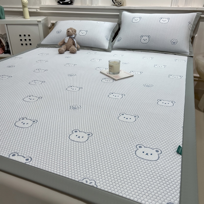 91家纺网 家纺一手货源 找家纺 （总）席世家 2025春夏新款冰豆豆花卉卡通凉席席子