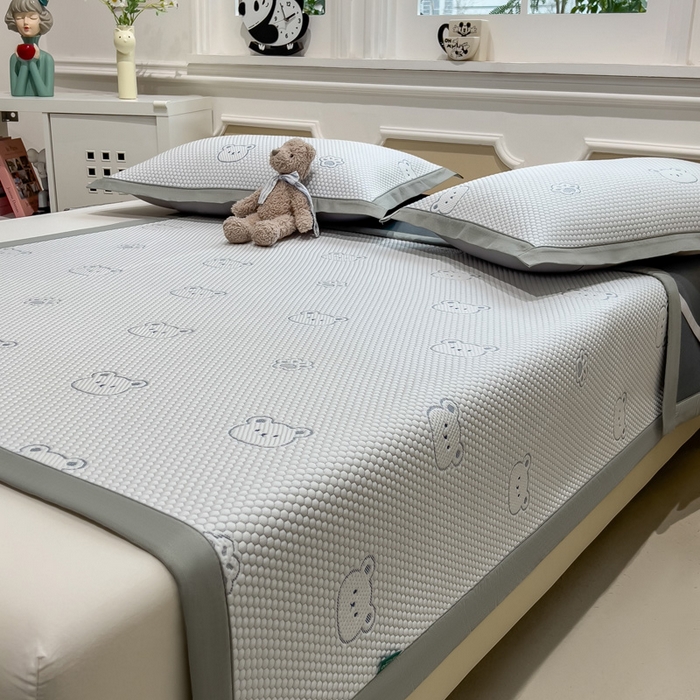 91家纺网 家纺一手货源 找家纺 （总）席世家 2025春夏新款冰豆豆花卉卡通凉席席子