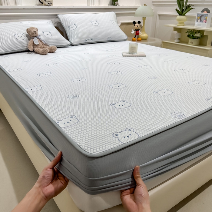 91家纺网 家纺一手货源 找家纺 （总）席世家 2025春夏新款冰豆豆花卉卡通凉席席子