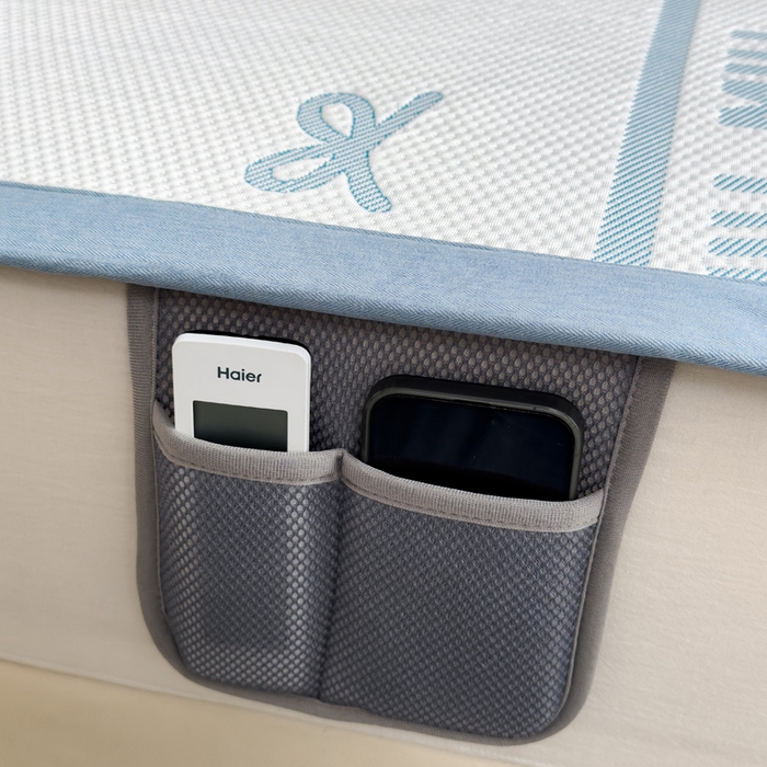 91家纺网 家纺一手货源 找家纺 席世家 2025春夏新款冰豆豆花卉卡通凉席席子 床席款-缦莎-蓝