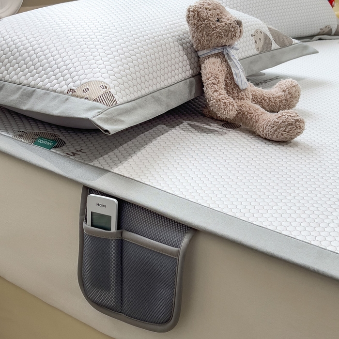 91家纺网 家纺一手货源 找家纺 席世家 2025春夏新款冰豆豆花卉卡通凉席席子 床笠款-松果