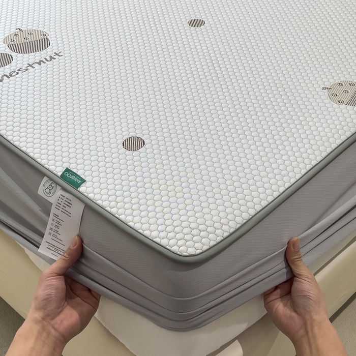 91家纺网 家纺一手货源 找家纺 席世家 2025春夏新款冰豆豆花卉卡通凉席席子 床席款-松果