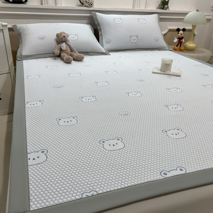 91家纺网 家纺一手货源 找家纺 （总）席世家 2025春夏新款冰豆豆花卉卡通凉席席子