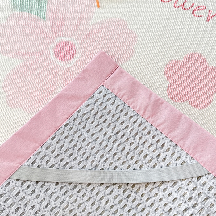 91家纺网 家纺一手货源 找家纺 慕希家纺 2025新款A类抗菌数码印花冰藤席凉席席子 花满园