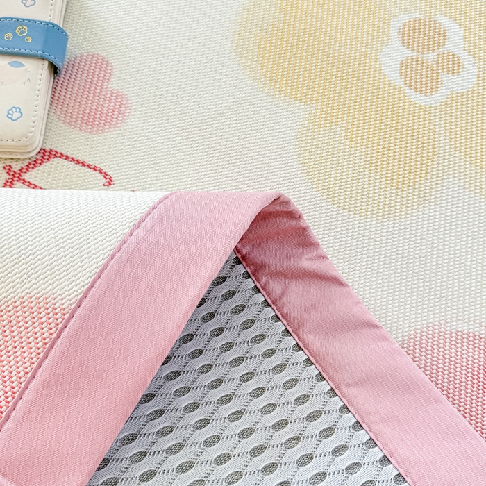 91家纺网 家纺一手货源 找家纺 慕希家纺 2025新款A类抗菌数码印花冰藤席凉席席子 花满园