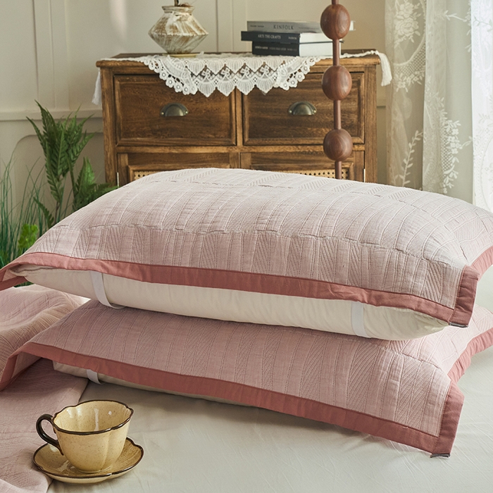 91家纺网 家纺一手货源 找家纺 （总）棠薇家纺 2025新款纯色纱布毯棉毛巾被包边款多功能毯三层纱双层纱夹棉床盖毯子可铺可盖