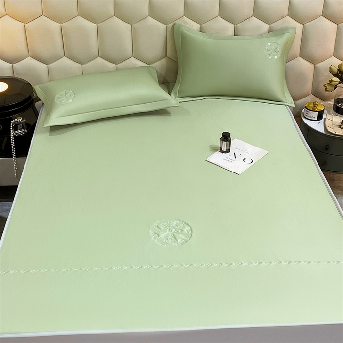 91家纺网 家纺一手货源 找家纺 鼎飞家纺 2025新款水晶凉感席床笠款 绿色