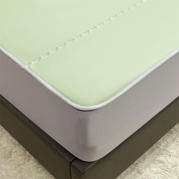 91家纺网 家纺一手货源 找家纺 鼎飞家纺 2025新款水晶凉感席床笠款 绿色