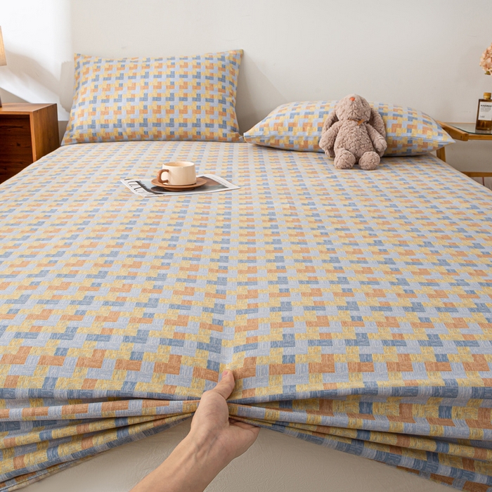 米柳家纺 2025新款原棉老粗布印花床笠系列 格调人生床笠款