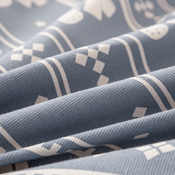 91家纺网 家纺一手货源 找家纺 米柳家纺 2025新款原棉老粗布印花床笠系列 休闲格调床笠款