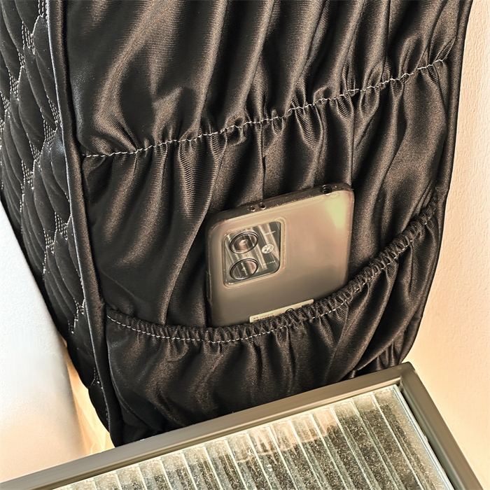 91家纺网 家纺一手货源 找家纺 情恒家纺 2025夏季款亮光布加厚双面用床头罩 静谧黑