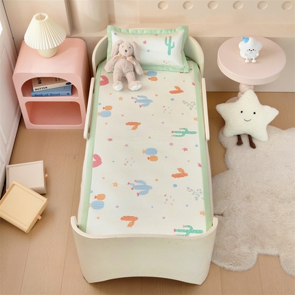 御棉坊 2025新款A类600D数码印花儿童凉席 仙人掌