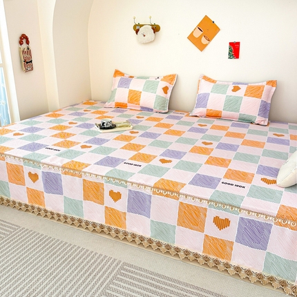 手艺人家纺 2025新款亲肤舒适老粗布单层炕盖榻榻米炕垫 LDK09