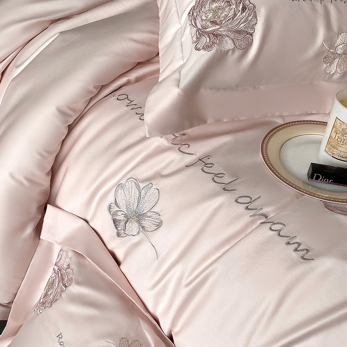 91家纺网 家纺一手货源 找家纺 优悦生活馆 2025新款全棉长绒棉四件套-梦想花园 梦想花园-童话粉