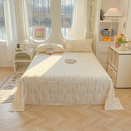 91家纺网 家纺一手货源 找家纺 （总）眠帛家居 2025新款A类水洗皱皱纱印花床单