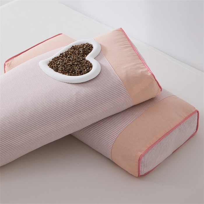 91家纺网 家纺一手货源 找家纺 大熊枕芯 2025新款水洗棉条纹荞麦枕 条纹宫廷-玉20*50*8cm/只