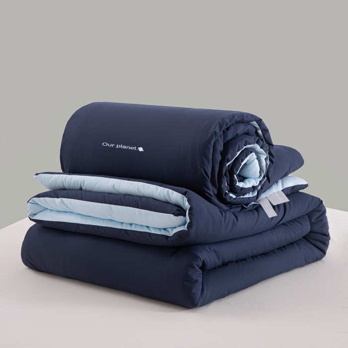 91家纺网 家纺一手货源 找家纺 龙图家纺 2025新款星球深睡被 远山蓝