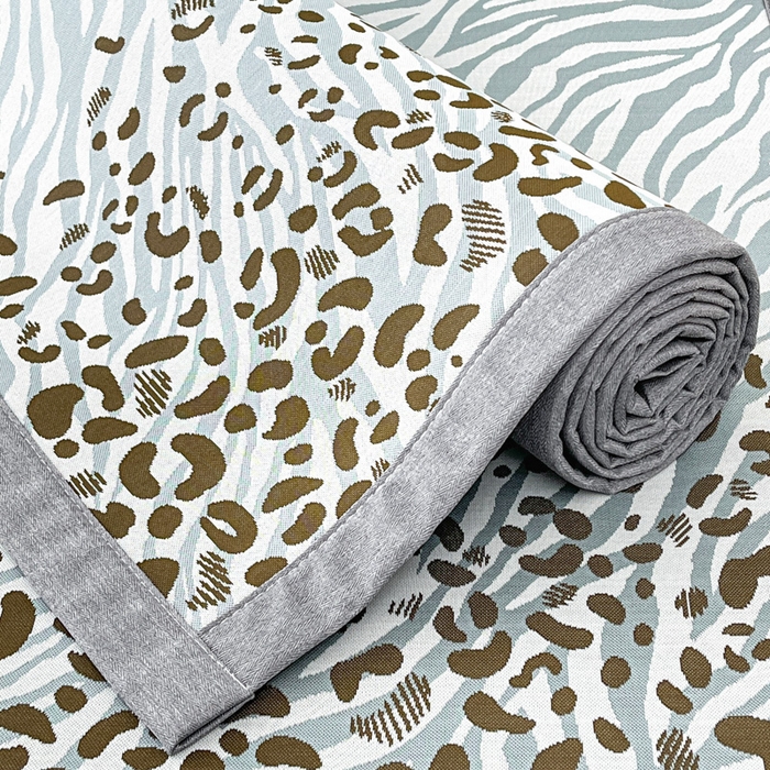 91家纺网 家纺一手货源 找家纺 子曰 2025新款高定版A类PE聚乙烯凉感凉席提花凉席 魅野-蓝