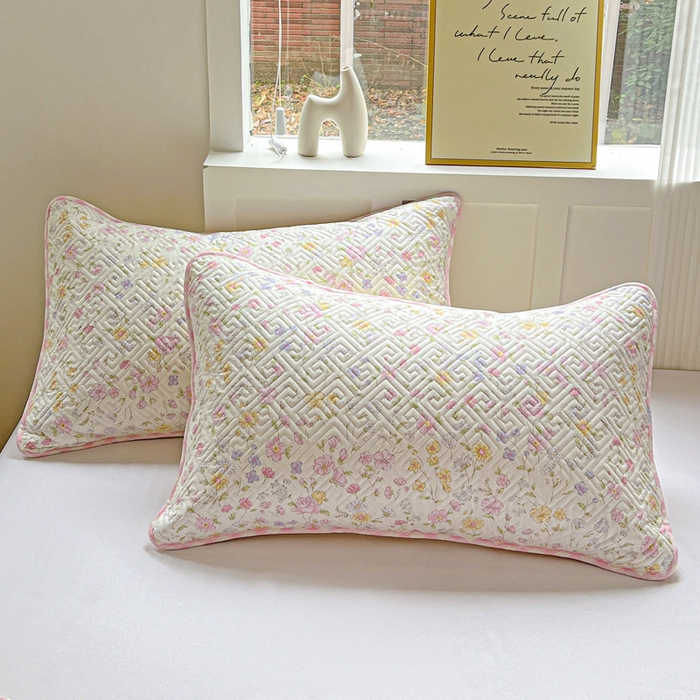 91家纺网 家纺一手货源 找家纺 羽爱家纺 2025新款A类双面全棉印花床盖套件 向阳花开