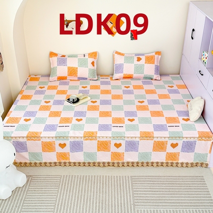 91家纺网 家纺一手货源 找家纺 手艺人家纺 2025新款亲肤舒适老粗布单层炕盖榻榻米炕垫 LDK09