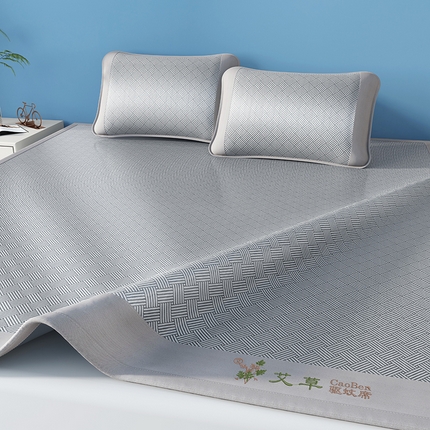 91家纺网 家纺一手货源 找家纺 （总）席之家 2025新款凉感艾草冰藤席凉席席子