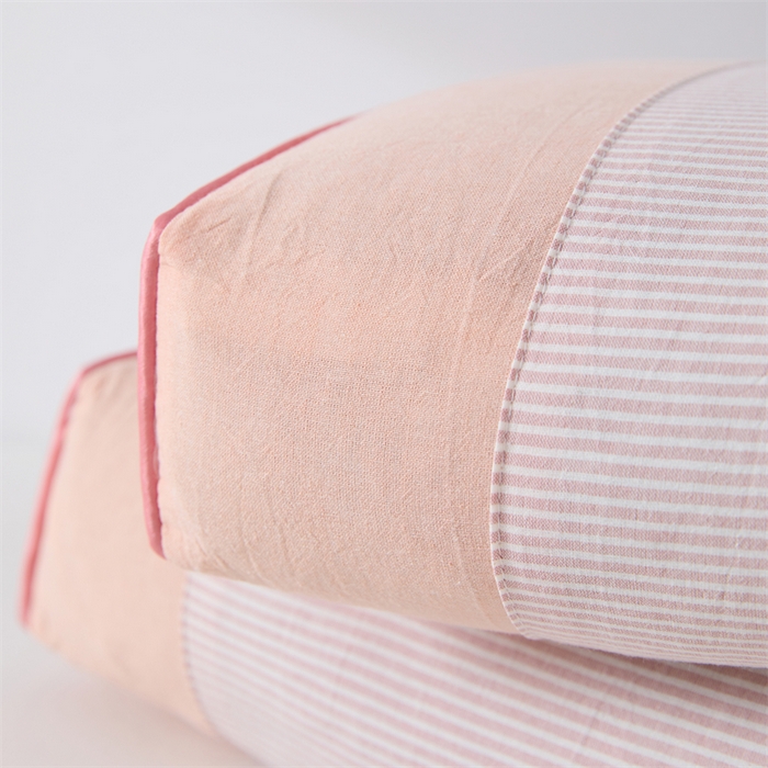 91家纺网 家纺一手货源 找家纺 大熊枕芯 2025新款水洗棉条纹荞麦枕 条纹宫廷-玉20*50*8cm/只