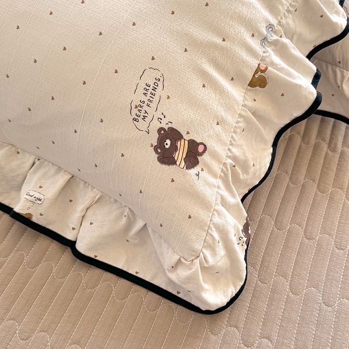 91家纺网 家纺一手货源 找家纺 韩约家纺 2025新款1皱皱纱时尚花边款四件套 罗纳星河