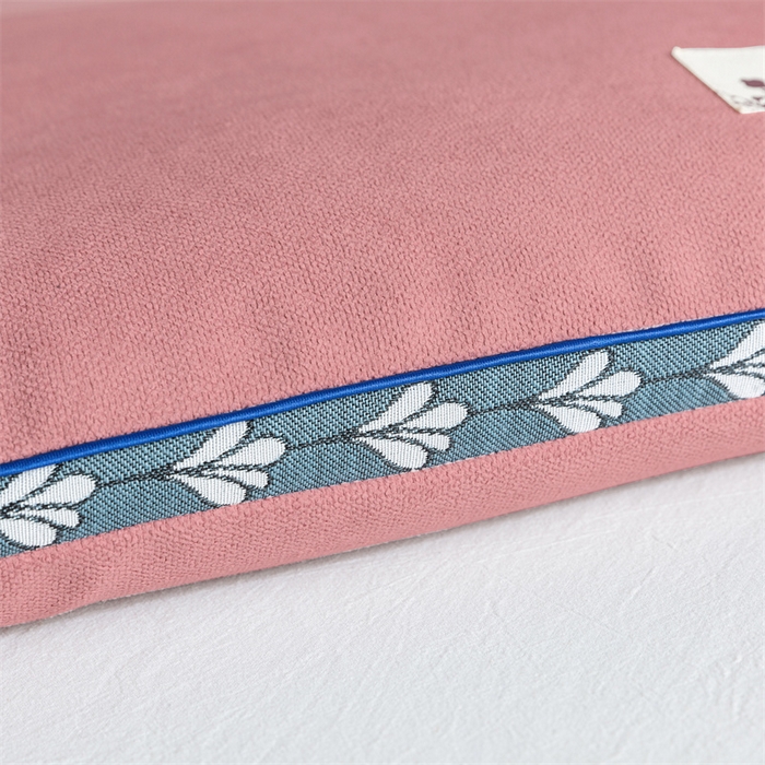 91家纺网 家纺一手货源 找家纺 大熊枕芯  2025新款舒适清爽透气麻绒荞麦枕 全荞麦亚麻枕-粉色35*55cm/只