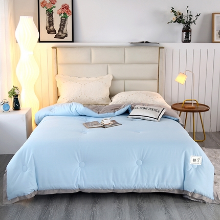 玉清坊 2025新款里外纯棉新疆棉花被 天空蓝