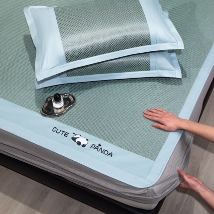 91家纺网 家纺一手货源 找家纺 （总）倾慕家纺 2025新款倾慕刺绣冰藤席