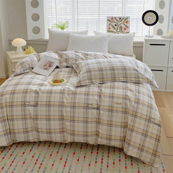 91家纺网 家纺一手货源 找家纺 凯磊2025新款老粗布印花单品被套被套单件 暖格舒居