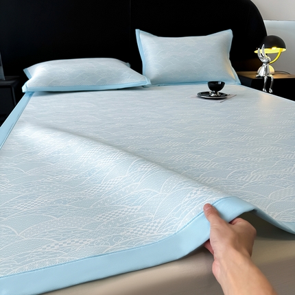 懒猫家纺 2025春夏新款PE凉感提花床席款床笠款凉席 拉维斯 床席款