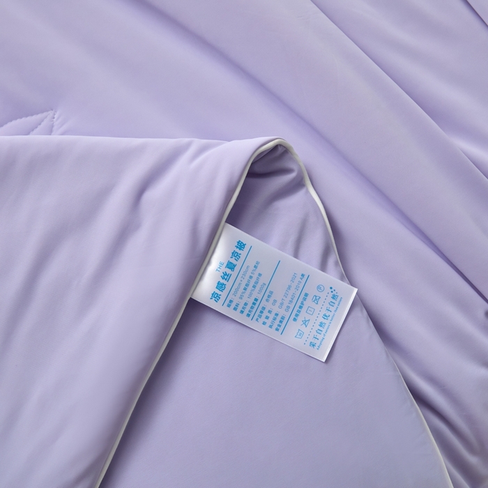 91家纺网 家纺一手货源 找家纺 欧邦 2025新款全消光冰皮凉感锦氨夏被 安娜紫