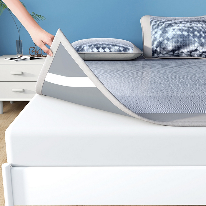 91家纺网 家纺一手货源 找家纺 （总）席之家 2025新款凉感艾草冰藤席凉席席子