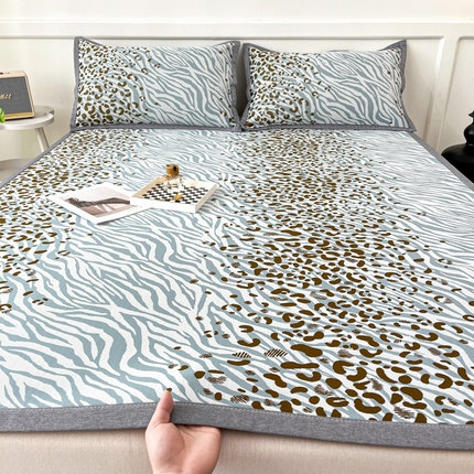 91家纺网 家纺一手货源 找家纺 （总）子曰 2025新款高定版A类PE聚乙烯凉感凉席提花凉席床笠