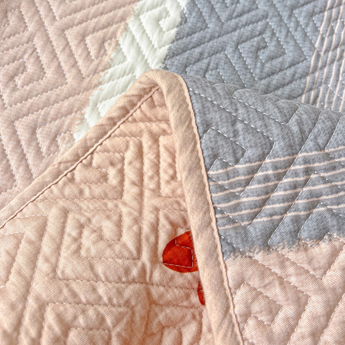 91家纺网 家纺一手货源 找家纺 羽爱家纺 2025新款A类双面全棉印花床盖套件 心悦