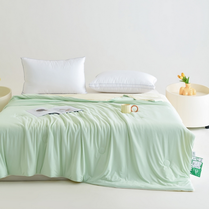 91家纺网 家纺一手货源 找家纺 （总）圣尔雅2025新款A类高克重锦纶氨纶黑科技凉感夏被冰激凌空调被夏凉被