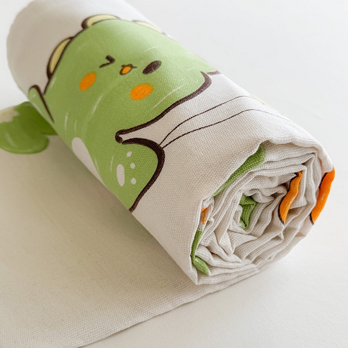 91家纺网 家纺一手货源 找家纺 晓时候 2025原棉老粗布床单凉席三件套软凉席子单床单 恐龙乐园