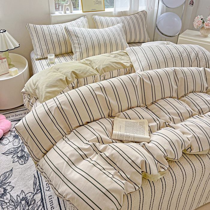 91家纺网 家纺一手货源 找家纺 羽爱家纺 2025新款A类双面全棉印花床盖套件 漫时光