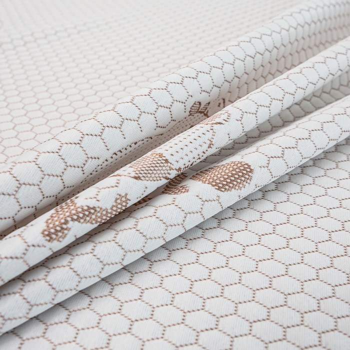 91家纺网 家纺一手货源 找家纺 春寻家纺 2025新款凉豆豆冰丝凉席席子-床裙款 卡皮巴拉-咖