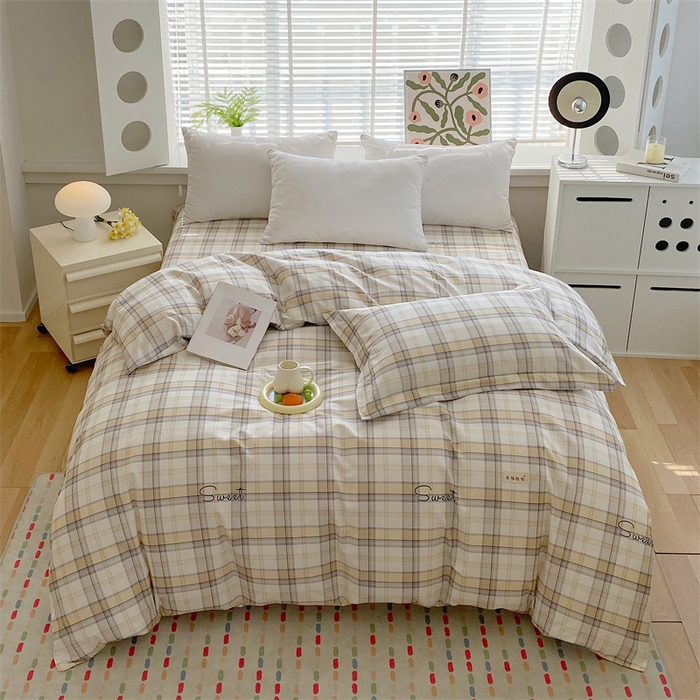 91家纺网 家纺一手货源 找家纺 凯磊2025新款老粗布印花单品被套被套单件 暖格舒居