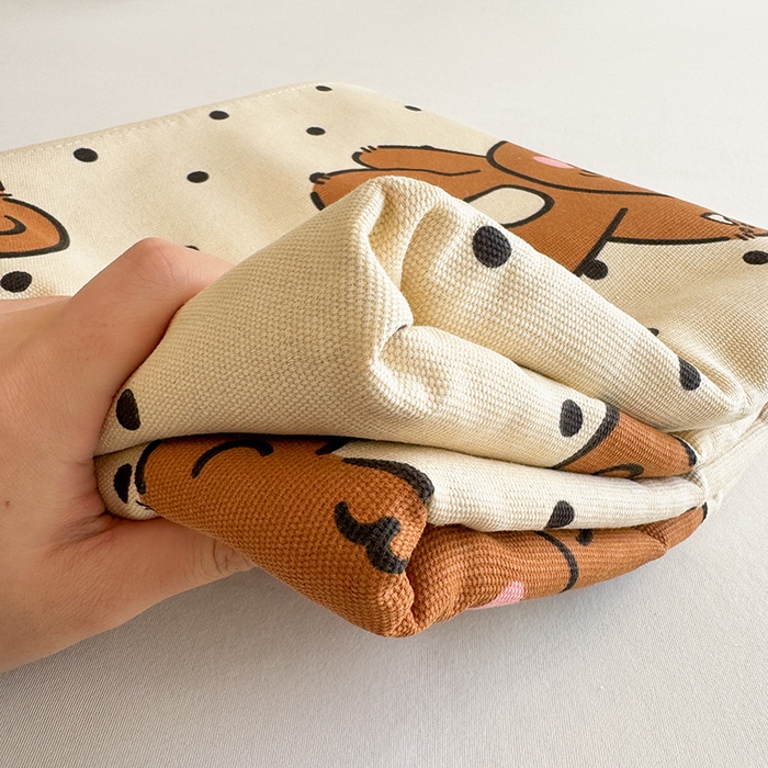 91家纺网 家纺一手货源 找家纺 晓时候 2025原棉老粗布床单凉席三件套软凉席子单床单 饼干熊