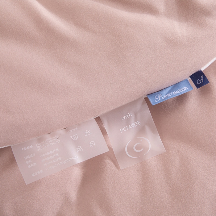 91家纺网 家纺一手货源 找家纺 龙图家纺 2025新款星球深睡被 卡其粉