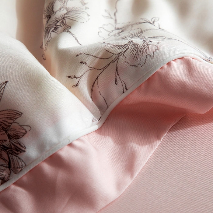 91家纺网 家纺一手货源 找家纺 金喜 2025新款天丝夏被夏凉被薄被子套件数码印花夏被四件套 陌言盛夏